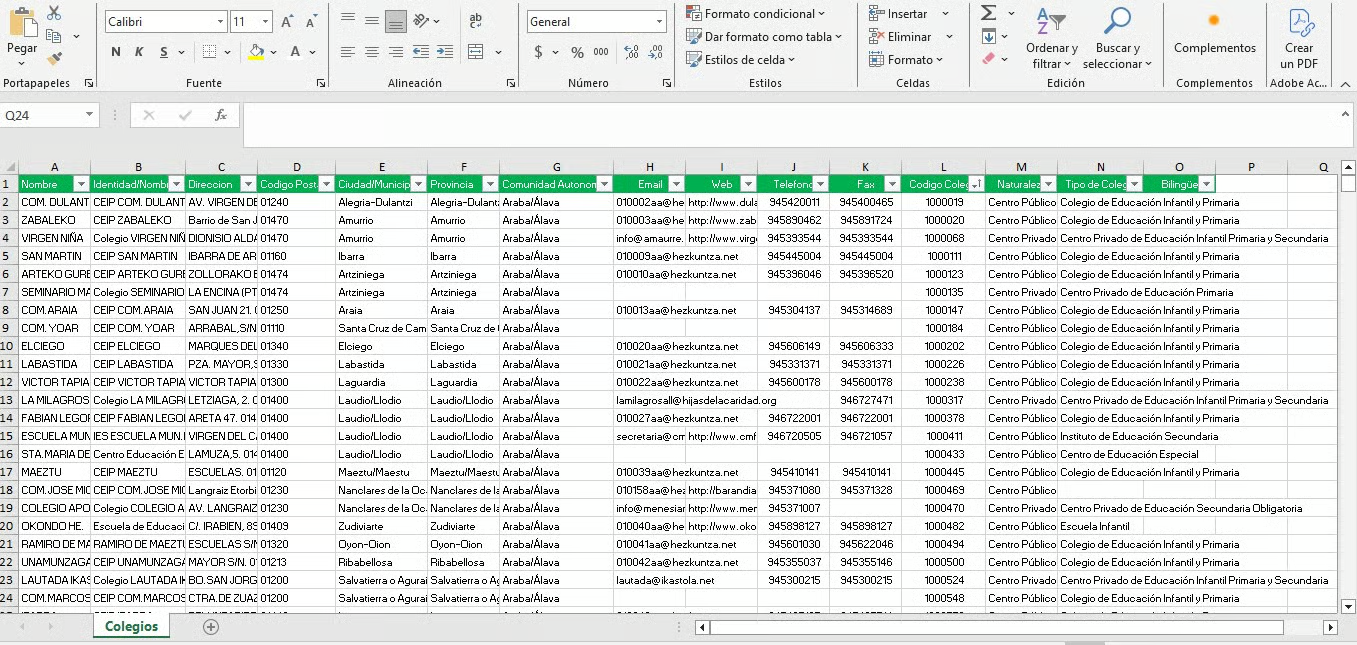 Base de datos de 33.160 Colegios de España - Imagen 2