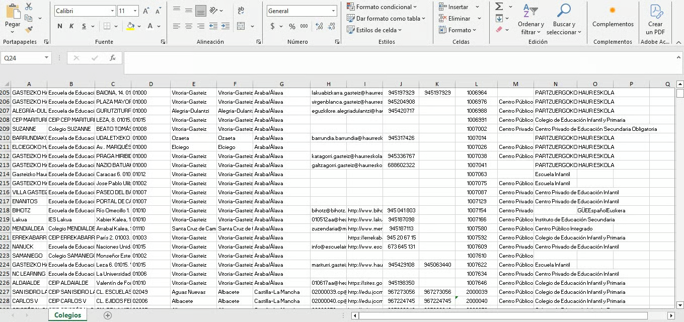 Base de datos de 33.160 Colegios de España - Imagen 4